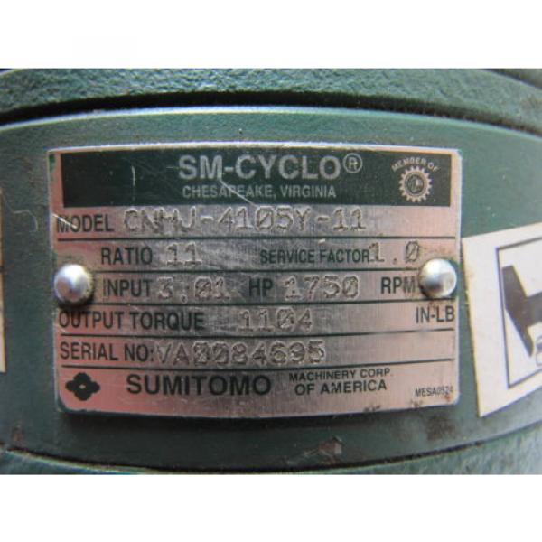Sumitomo SM-Cyclo CNHJ-4105Y-11 Inline Gear Reducer 11:1 Ratio 301 Hp #10 image