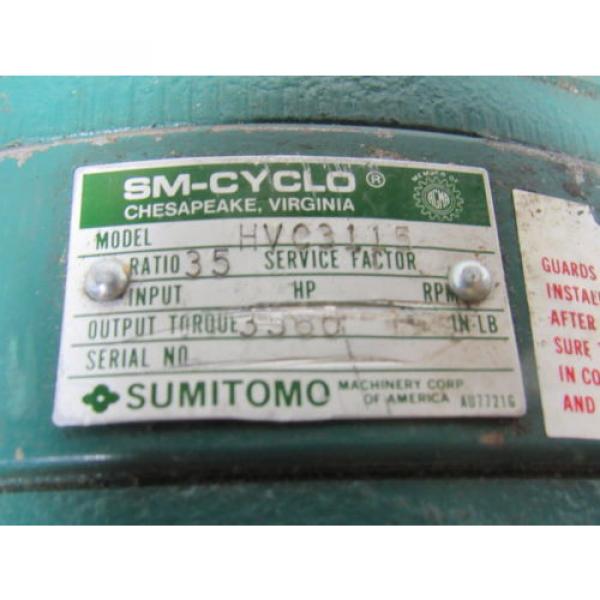 Sumitomo SM-Cyclo HVC3115 Inline Gear Reducer 35:1 Ratio #10 image