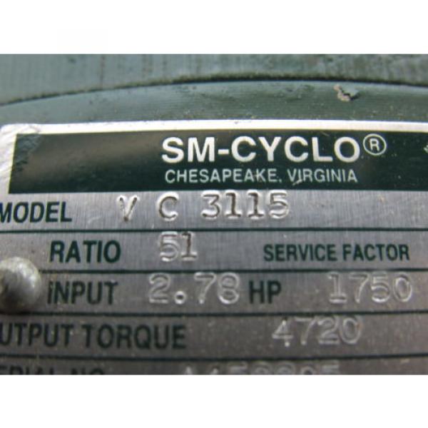 Sumitomo SM-Cyclo VC3115 Inline Gear Reducer 51:1 Ratio 278 Hp #9 image