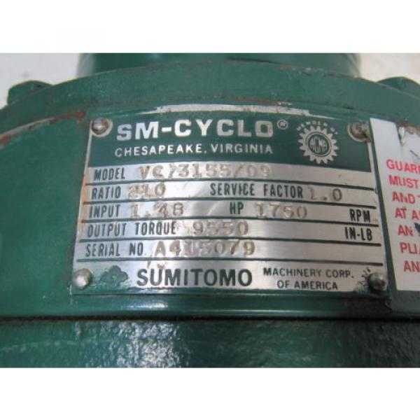 Sumitomo SM-Cyclo VC/3155/09 Inline Gear Reducer 210:1 Ratio 148 Hp #10 image