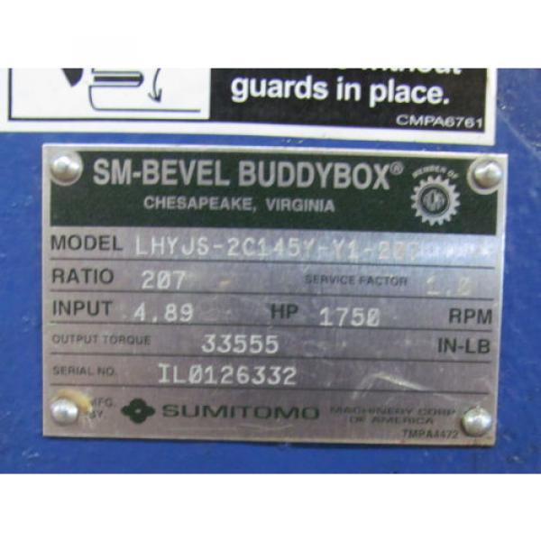 Sumitomo BBB LHYJS-2C145Y-Y1-207 Gear Speed Reducer Gearbox Bevel Buddy Box #2 image