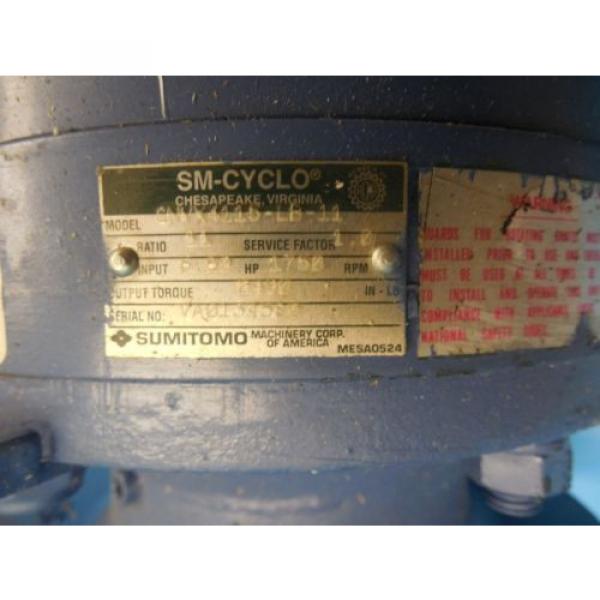SUMITOMO CNVX 4115 LB 11 SPEED REDUCER INDUSTRIAL MADE IN USA SM CYCLO TOOLING #4 image