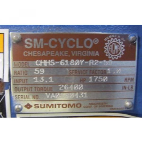 SUMITOMO CHHS-6180Y-R2-59 SM-CYCLO 59:1 RATIO SPEED REDUCER GEARBOX REBUILT #2 image