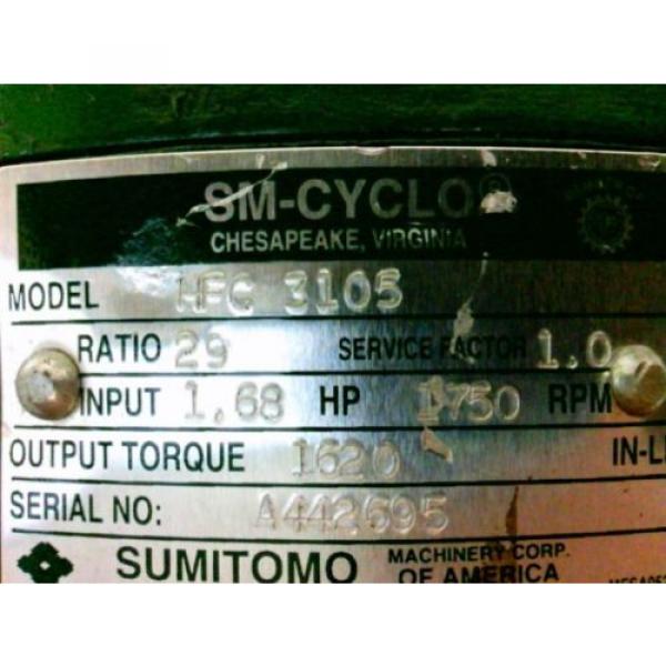 SUMITOMO SM-CYCLO REDUCER HFC3105 Ratio29 168Hp 1750Rpm Approx Shaft Dia 1140#034; #5 image