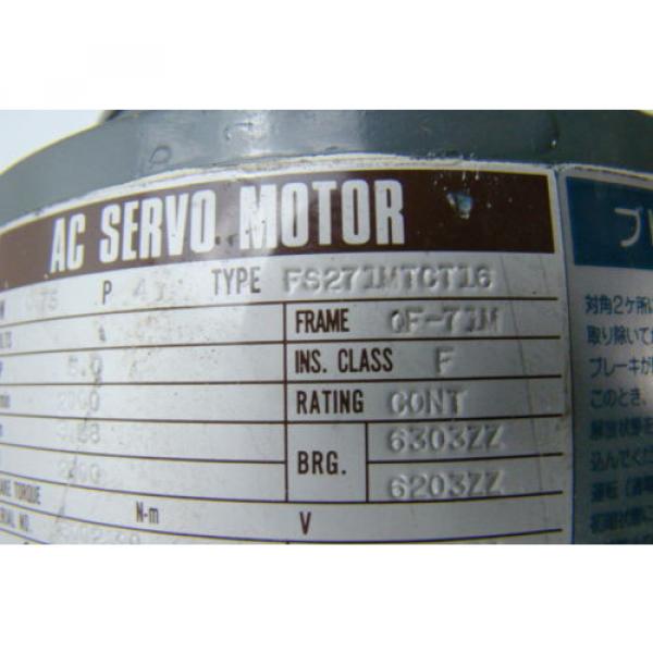 Sumitomo Heavy Industries AC Servo Motor Magnetic Brake 200VAC FS27IMTCT16 #4 image