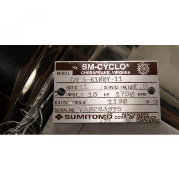 Sumitomo SM-Cyclo CNFS-6100Y-11 Nickel Plated Gear Box ratio 11:1 Origin #6 image