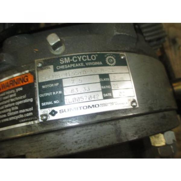 SUMITOMO SM CYCLO CFHM8-4155YB-AV-B-21-1 75 HP W BRAKE SURPLUS FLANGE #2 image