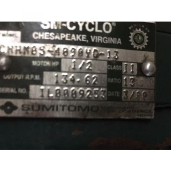 Sumitomo Cyclo gearmotor CNHM-05-4090YC-13, 135 rpm, 13:1, 5hp, 230/460,inline #7 image
