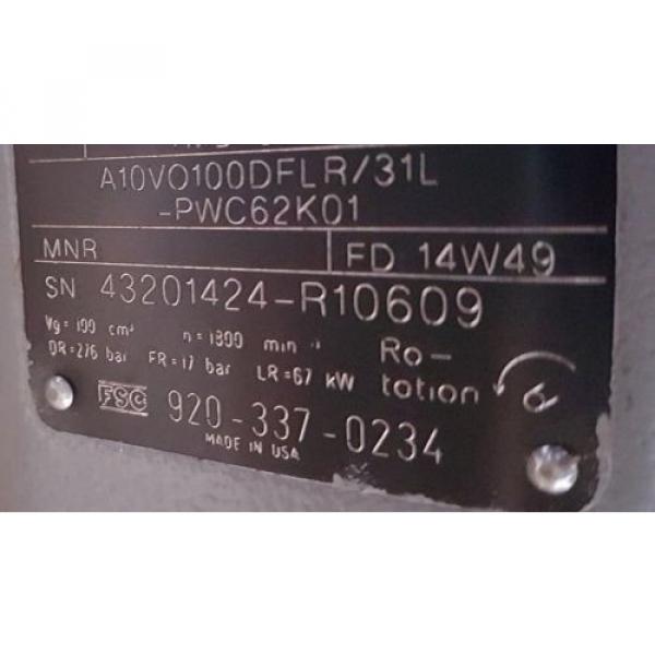origin Rexroth Hydraulic Tandem Piston pumps A10VO100DFLR/31L-PWC62K01 #4 image