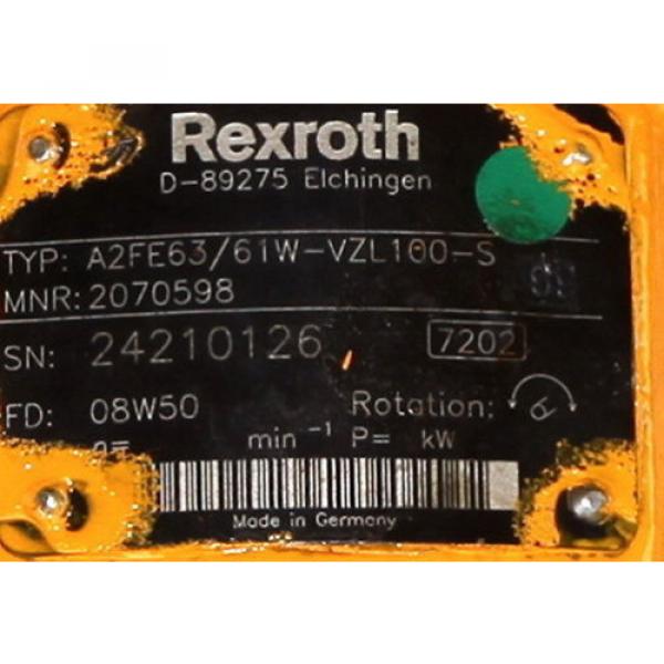 Rexroth A2FE63/61W-VZL100-S Hydraulic Piston pumps Motor #5 image