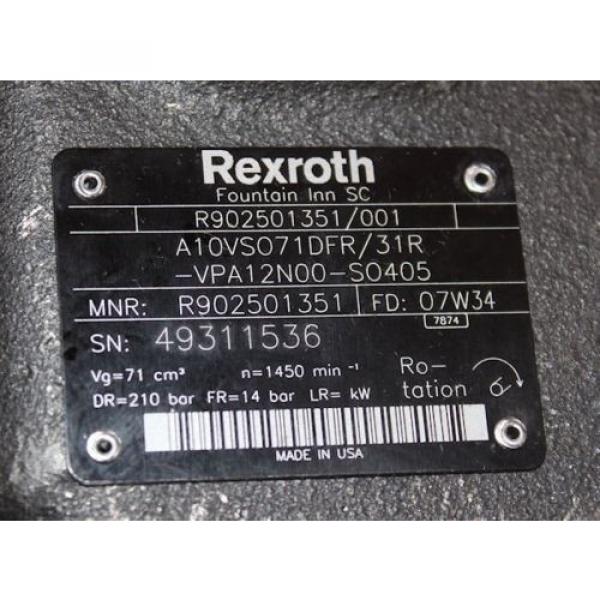 Rexroth R902501351 Vane pumps A10VS071DFR/31R-VPA12N00-S0405 Origin #3 image