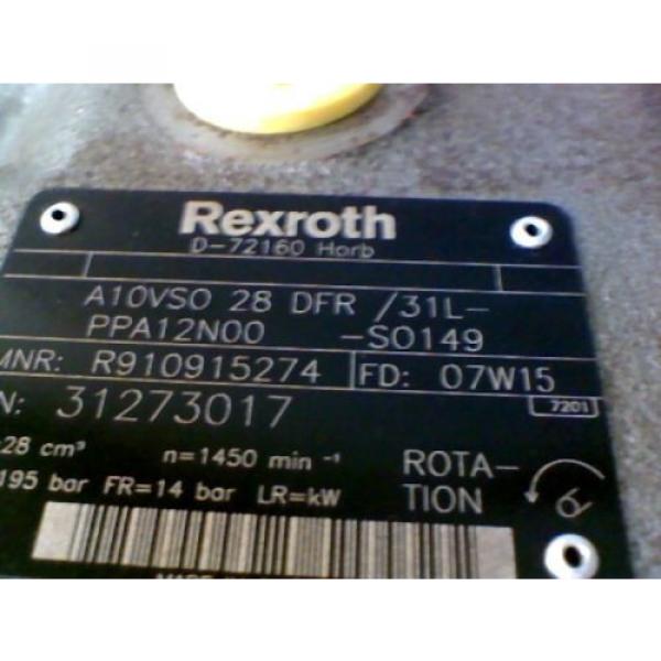 Rexroth A10VS0 28 DFR / 31L Variable Axle Pump, D-72160 D7W15, 7/8#034; shaft #2 image