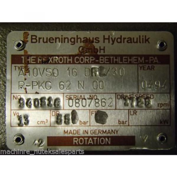 Brueninghaus Hydraulik pumps A10VS0-16-DR/30-RPKC-62-N-00 Cincinnati AVENGER 200T #5 image
