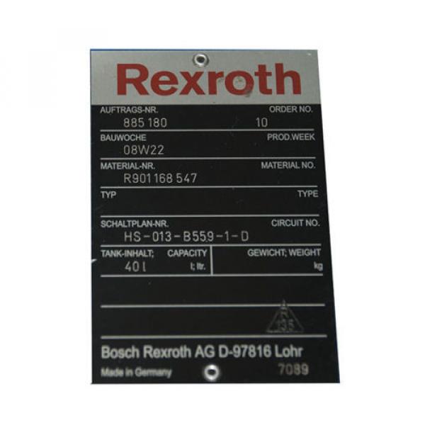 REXROTH R901 168 547 HS-013-B559-1-D 885 180 Hydraulic #3 image