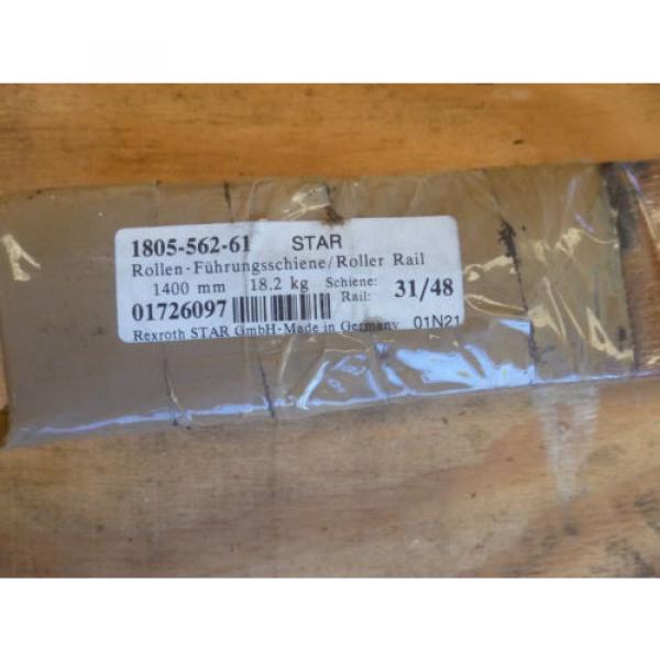 STAR / REXROTH 1805-562-61 LINEAR ROLLER GUIDE RAIL x 1400mm #2 image