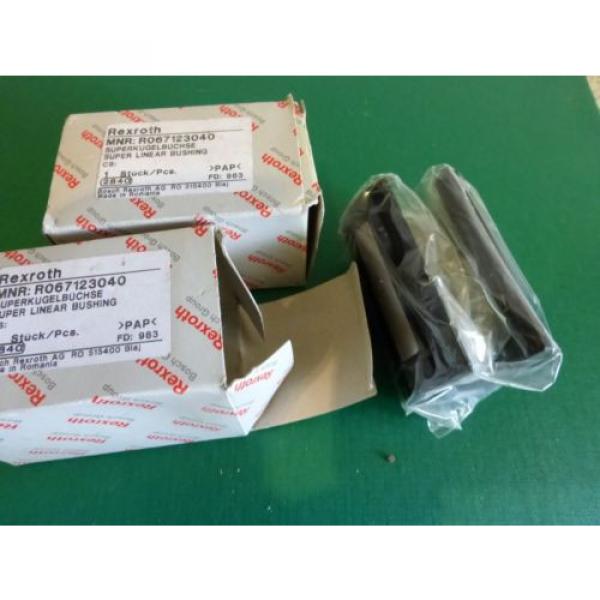 1 Lot of 2 Rexroth MNR:067123040 Supper Linear Bushing #3 image