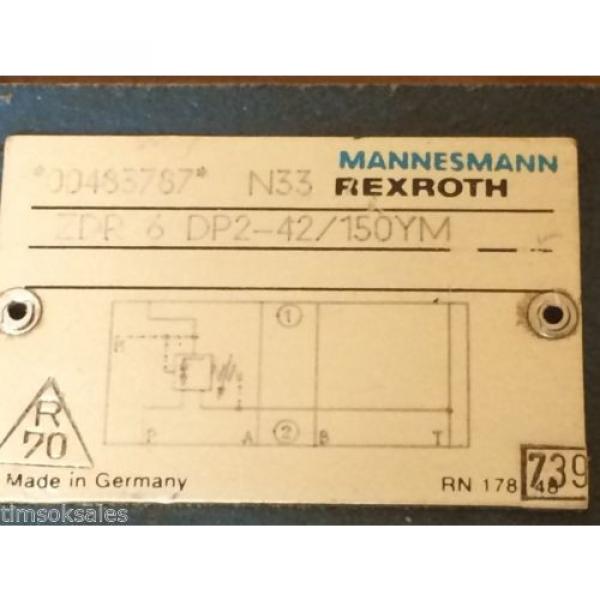 Rexroth Directional Pressure Relief Valve ZDR 6 DP2-42/150YM ZDR6DP242150YM USED #2 image