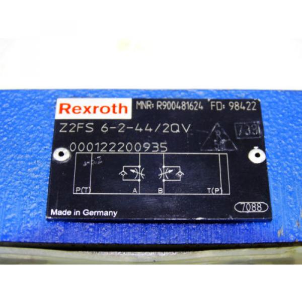 Origin Rexroth Valve ventil Z2FS 6-2-44/2QV  /  R900481624   /   Invoice #3 image