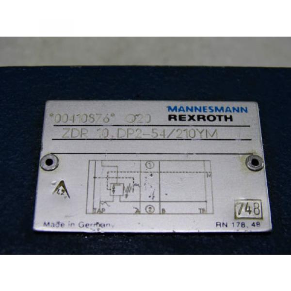 Rexroth Hydraulic Directional Valve ZDR 10 DP2-54/210YM  /  Invoice #2 image