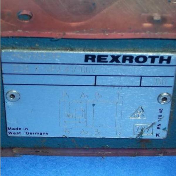 REXROTH 100 BAR NOMINAL SIZE 6 PRESSURE RELIEF VALVE, ZDB-6-VP2-41/100V #2 image
