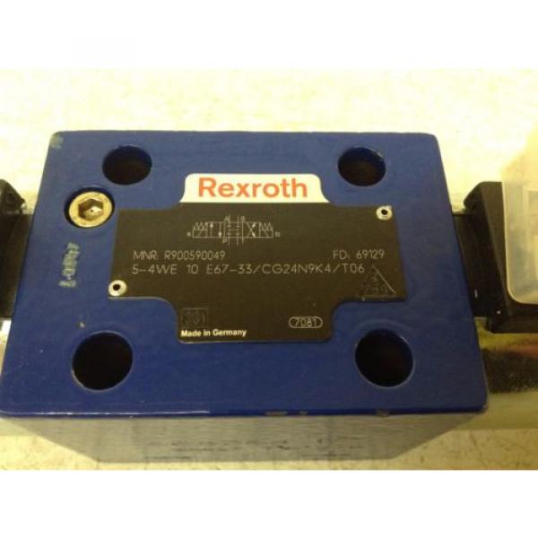 Rexroth R900590049 24 VDC Hydraulic Valve 5-4WE 10 E67-33/CG24N9K4/T06 TSC #2 image