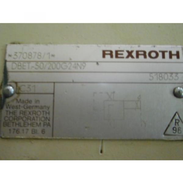 Rexroth Hydraulic Valve  DBET-50/200G24N9 / DBET 50/200 G24 N9 #2 image