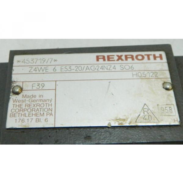 Rexroth Z4WE 6 E53-20/AG24NZ4 S06 Valve, Used, WARRANTY #3 image