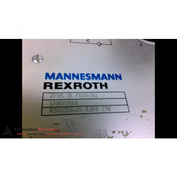 REXROTH 2FVR 16 PD10/80 RACINE VALVE #198974 #1 image