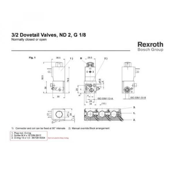 Rexroth Dovetail Valve - Part 5774650220  Set of 2 #9 image