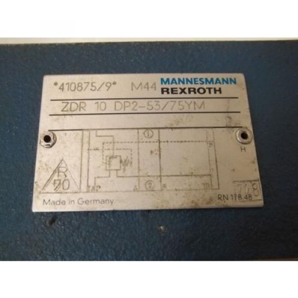 REXROTH ZDR10DP2-53/75YM HYDRAULIC VALVE USED #3 image