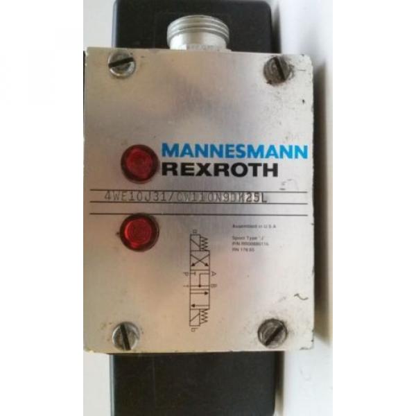 Rexroth Mannesman 4WE10J317/CW110N9DK25L RR00880116 dual solenoid hydro valve #2 image