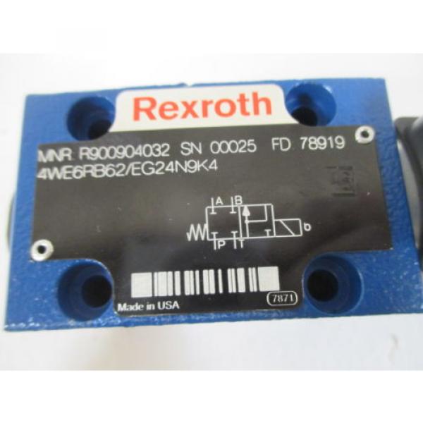 REXROTH 4WE6RB62/EG24N9K4 DIRECTIOANL CONTROL VALVE Origin NO BOX #4 image