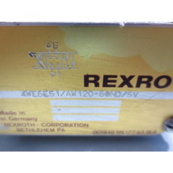 REXROTH SOLENOID VALVE 4WE6E51/AW120-60ND/5V #3 image