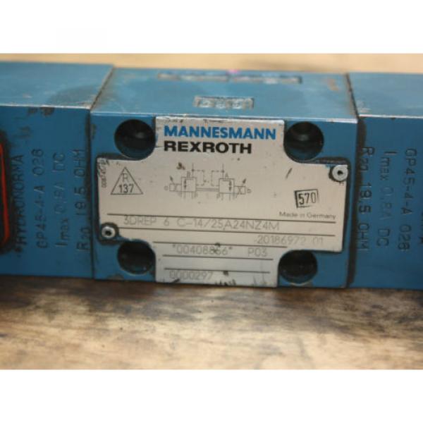REXROTH 3DREP 6 C-14/25A24NZ4M 00408856 Solenoid Operated Directional Valve #2 image