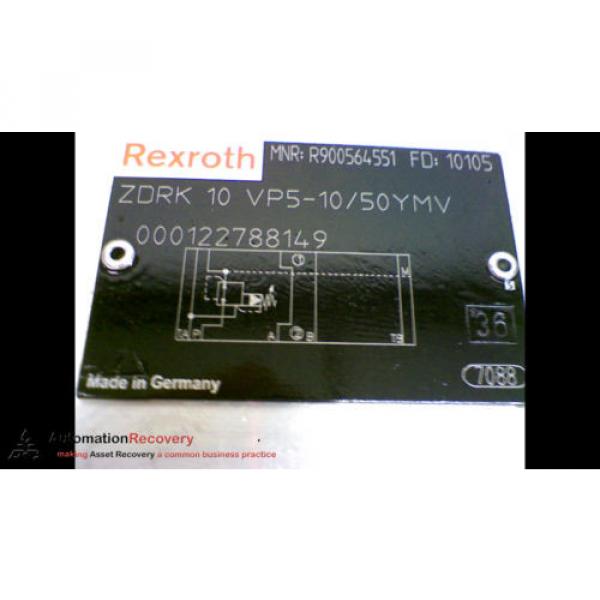 REXROTH ZDRK 10 VP5-10/50YMV PRESSURE REDUCING VALVE SIZE 10 50BAR, Origin #168116 #3 image