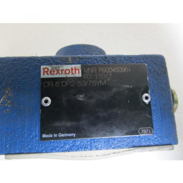 REXROTH PRESSURE REDUCING DIRECTIONAL VALVE DR6DP2-53/75YM Origin NO BOX #2 image