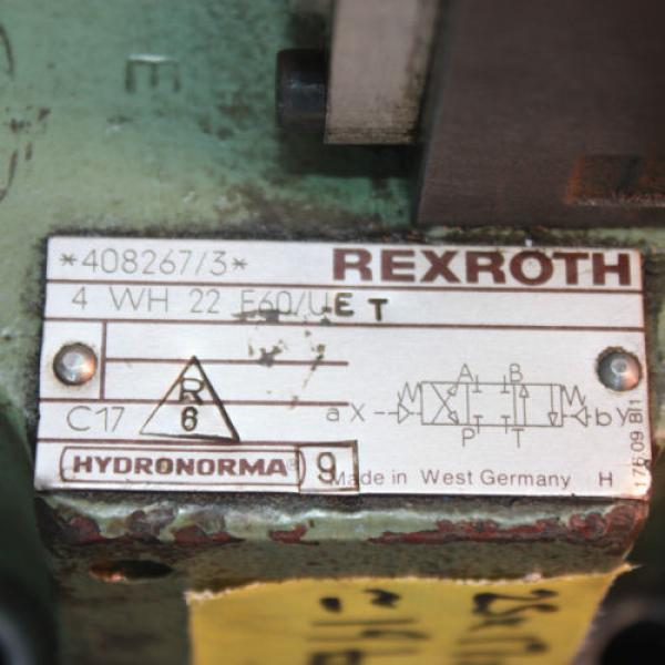 Rexroth HYDRONORMA 4 WH 22 E60UET 4WE 6 D52AW110-50NZ5LB15 Hydraulic Valve #2 image