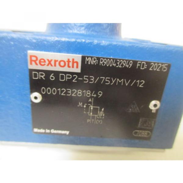 REXROTH DR 6 DP2-53/75YMV/12 PRESSURE REDUCING VALVE Origin NO BOX #4 image