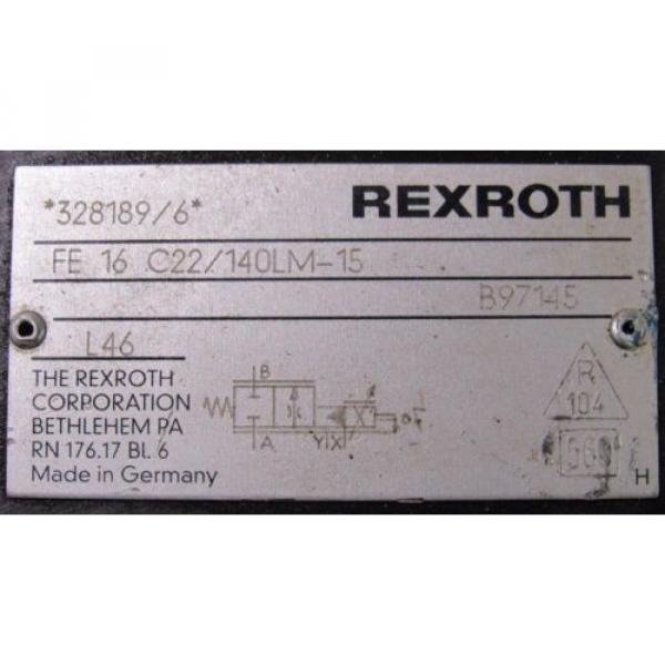 REXROTH FE 16 C22/140LM-15 VALVE XLNT #2 image