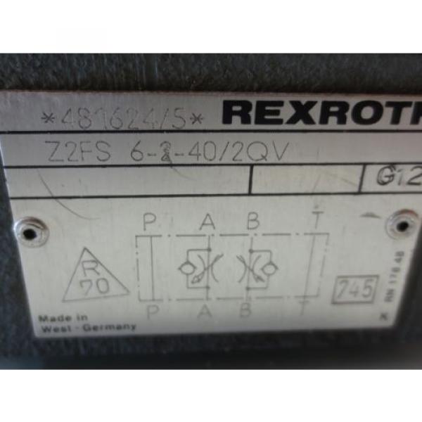 REXROTH PRESSURE CONTROL VALVE Z2FS 6-2-40/2QV  481624/5 #2 image