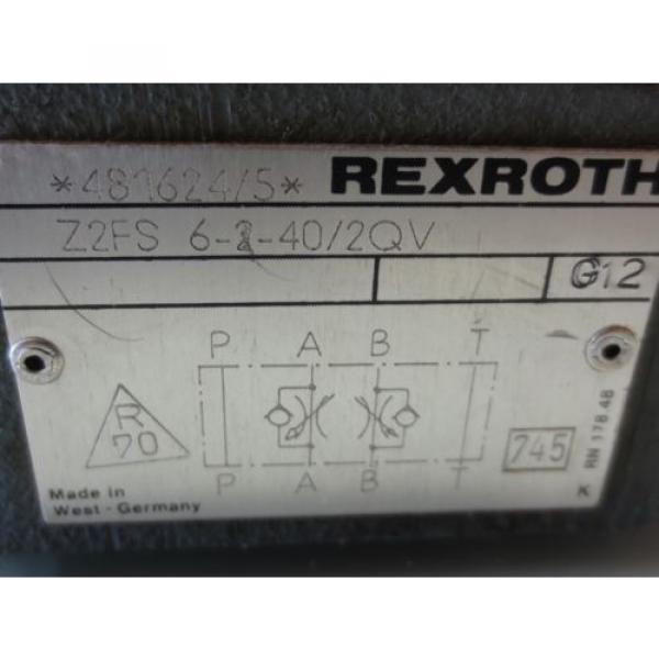 REXROTH PRESSURE CONTROL VALVE Z2FS 6-2-40/2QV  481624/5 #3 image