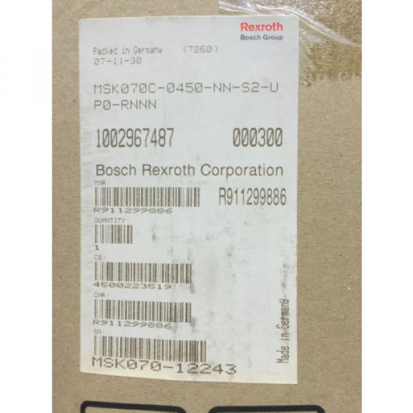 origin In Box Rexroth Servo Motor MSK070C-0450-NN-S2-UP0-RNNN  Free Shipping #4 image