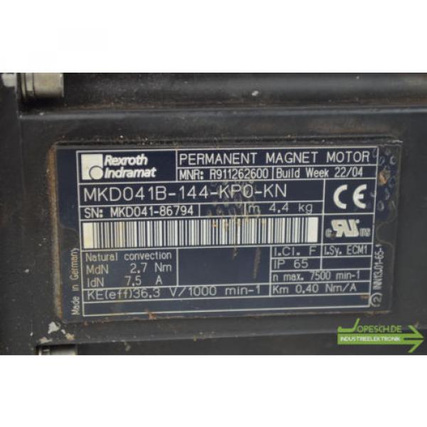 Rexroth Indramat Permanent Magnet Motor MKD041B-144-KP0-KN inkl LP 090-M02-50 #5 image
