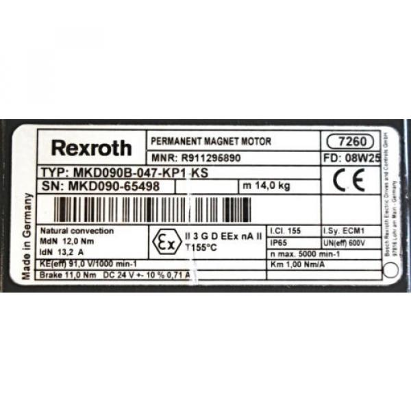Rexroth Indramat Servomotor MKD090B-047-KP1-KS MNR: 911295890 #2 image
