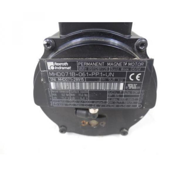 USED Rexroth Indramat MHD071B-061-PP1-UN Permanent Magnet Servo Motor Loose Conn #3 image