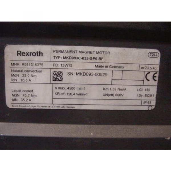 Rexroth Servo Motor MKD093C-035-GP0-BF Indramat Encoder #2 image