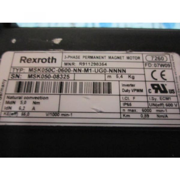 Rexroth Indramat MSK050C-0600-NN-M1-UG0-NNNN Permanent Magnet Motor origin No Box #4 image