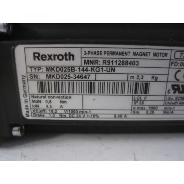 REXROTH INDRAMAT Servo Motor MKD MKD025B-144-KG1-UN mit Getiebe NEUGART PLE60 #3 image