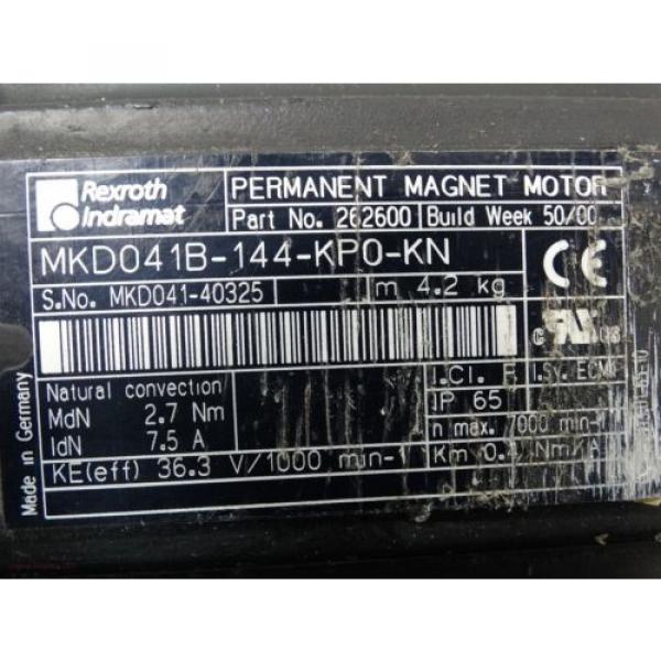 Rexroth Indramat MKD041B-144-KP0-KN Permanent Magnet Motor #2 image