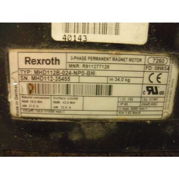 Rexroth Servo Motor MHD112B-024-NP0-BN , R911277128 #5 image
